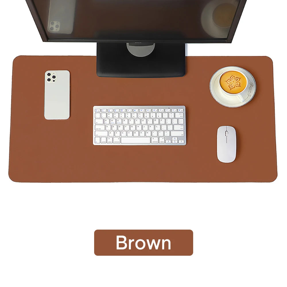 Premium PU Leather Waterproof Desk Mat