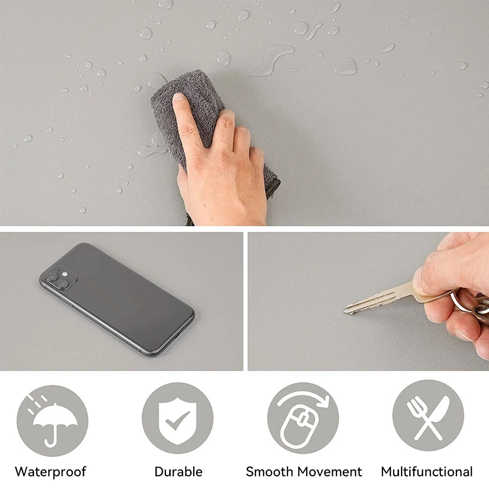 Premium PU Leather Waterproof Desk Mat