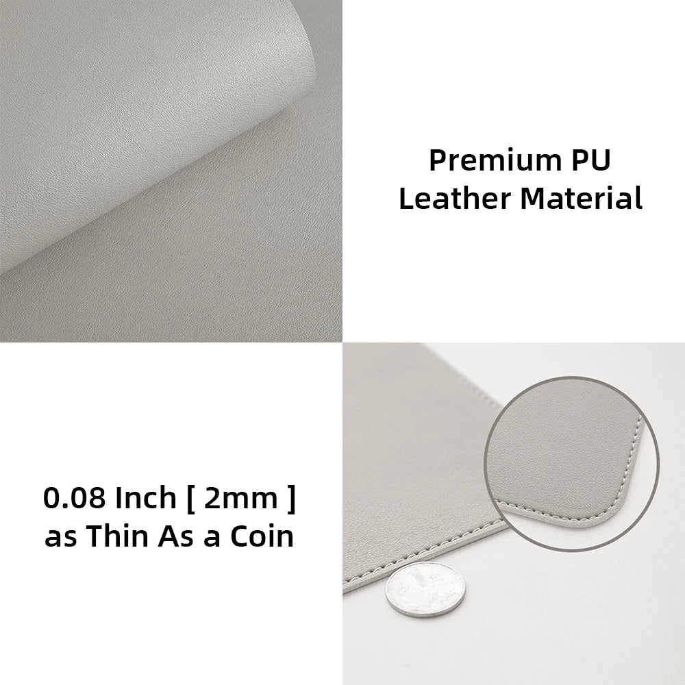 Premium PU Leather Waterproof Desk Mat